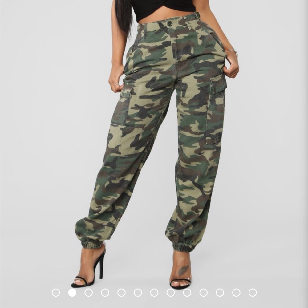 Fashion Nova Camo Cargo Pants